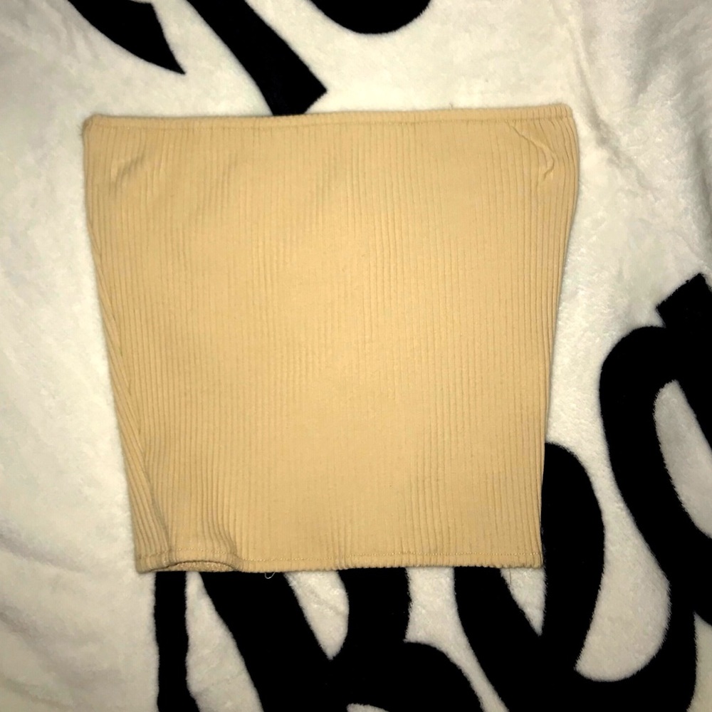 Ribbed Bandeau Top